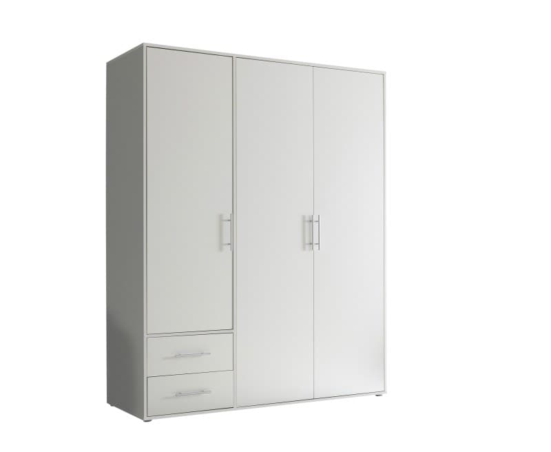 Drehtürenschrank- B ca. 155 cm, Weiß