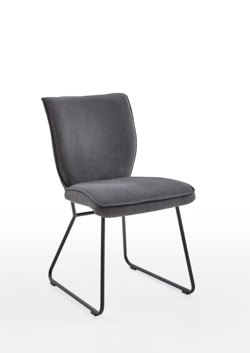 Design-Stuhl - Stoff, Anthrazit