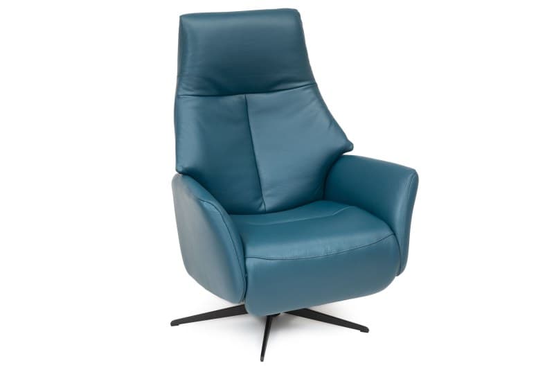 Sessel - Größe M, Relaxfunktion, Leder, Türkis