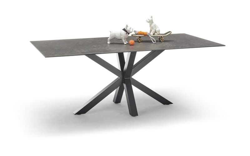 Esstisch ABBIGAIL - LB ca. 200x100 cm, Schwarz