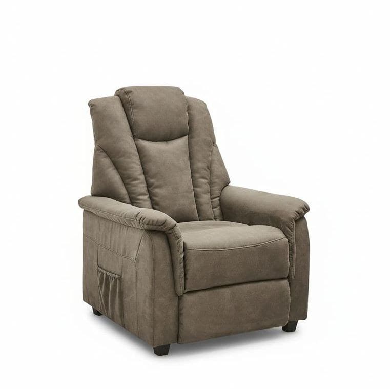 TV-Sessel - Relaxfunktion, Stoff, Braun