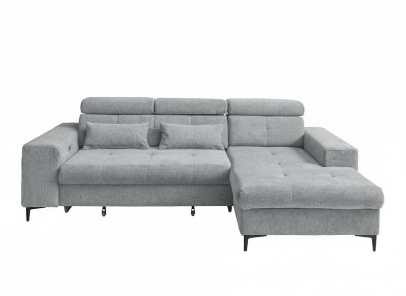 Ecksofa - Longchair links mit 2-Sitzer, Sitzvorzug motorisch, Stoff, Mint