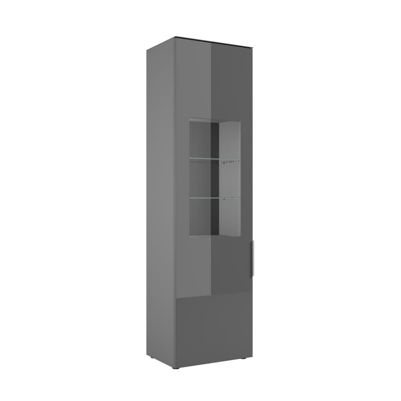 Vitrine- inkl. LED-Beleuchtung, Anthrazit