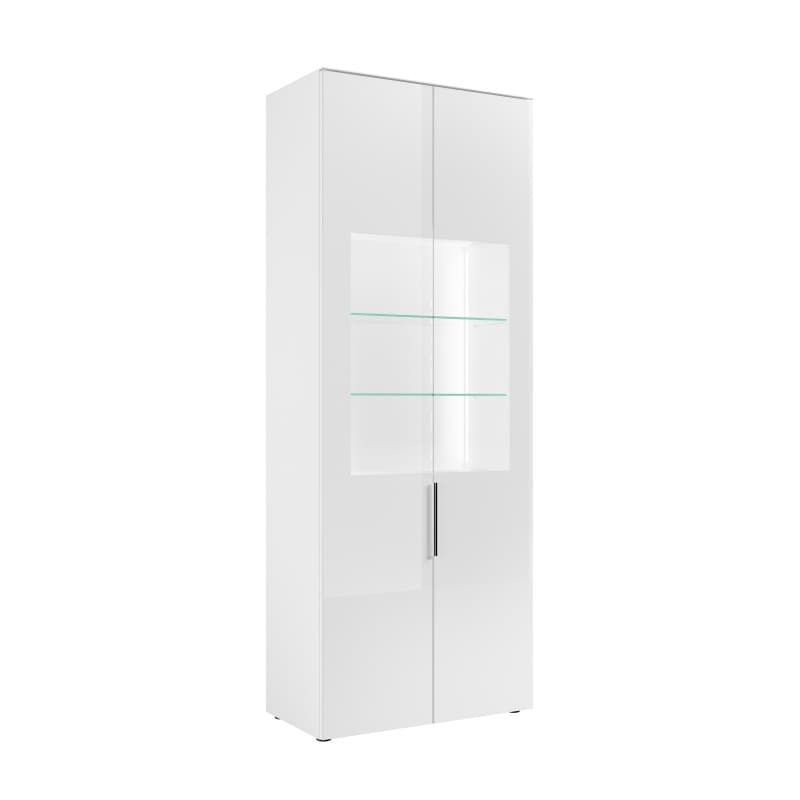Vitrine- inkl. LED-Beleuchtung, Weiß