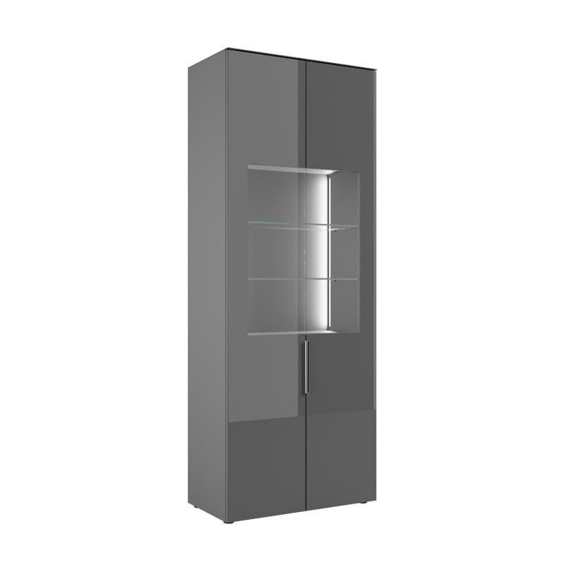 Vitrine- inkl. LED-Beleuchtung, Anthrazit