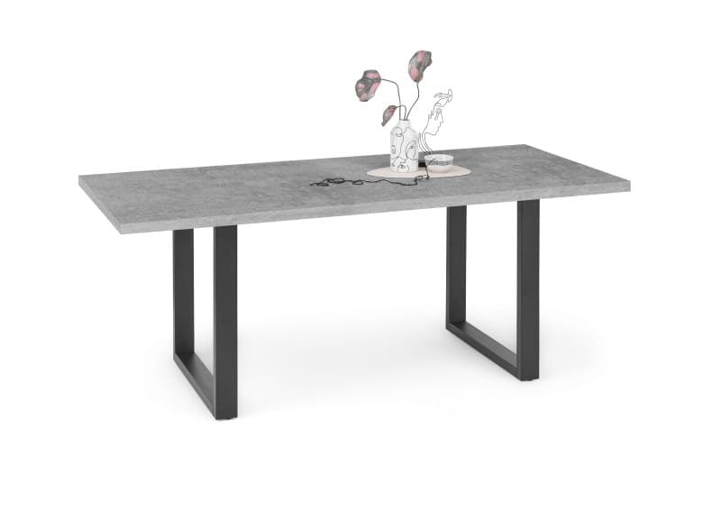 Esstisch - LB ca. 180x90 cm, Graphit, Schwarz