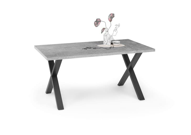 Esstisch - LB ca. 140x90 cm, Graphit, Schwarz