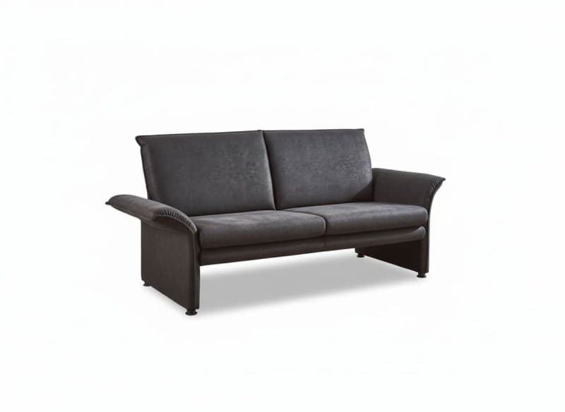 Sofa -  2-Sitzer, Stoff, Schwarz