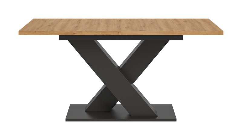 Esstisch - ausziehbar, LB ca. 150x90 cm, Artisan Eiche Nachbildung, Grau