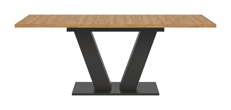 Esstisch - ausziehbar, LB ca. 150x90 cm, Artisan Eiche Nachbildung, Grau
