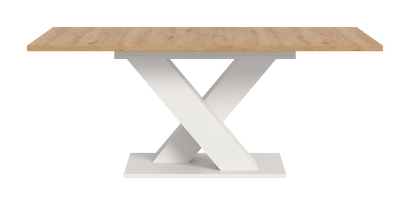 Esstisch - ausziehbar, LB ca. 150x90 cm, Artisan Eiche Nachbildung, Weiß