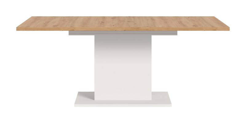 Esstisch - ausziehbar, LB ca. 150x90 cm, Artisan Eiche Nachbildung, Weiß