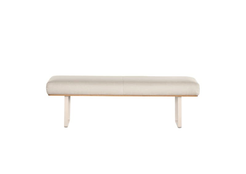 Polsterbank - Breite ca. 160 cm, Stoff, Natur