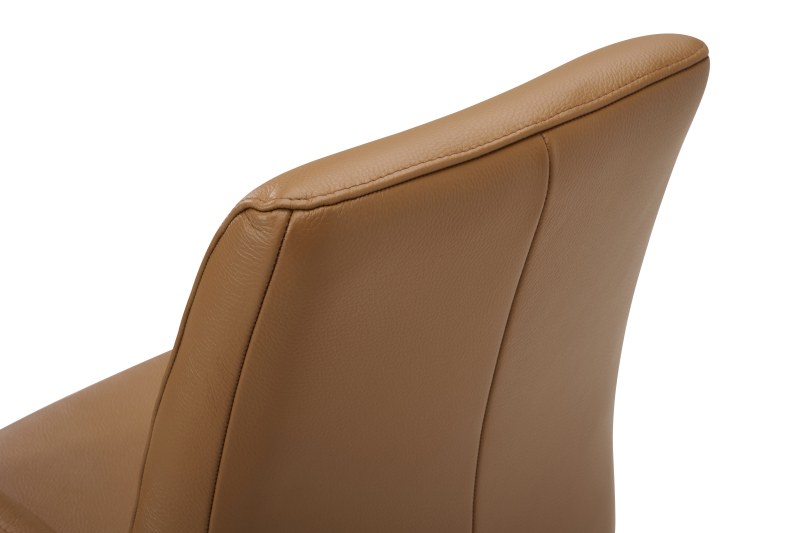 Armlehnstuhl - drehbar, Leder, Cognac