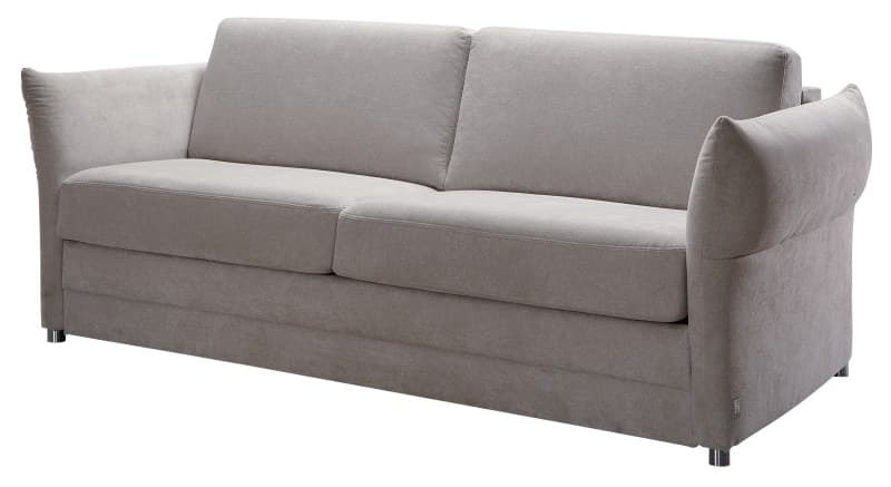 Faltbett EM Davos - 3-Sitzer mit Schlaffunktion inkl. Armlehne verstellbar, Stoff, Grau
