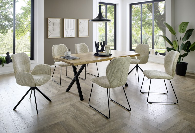 Esstisch, LB ca. 180x90 cm, Eiche massiv