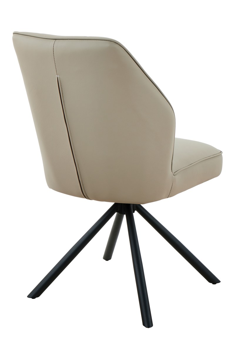 Stuhl - drehbar, Leder, Cappuccino