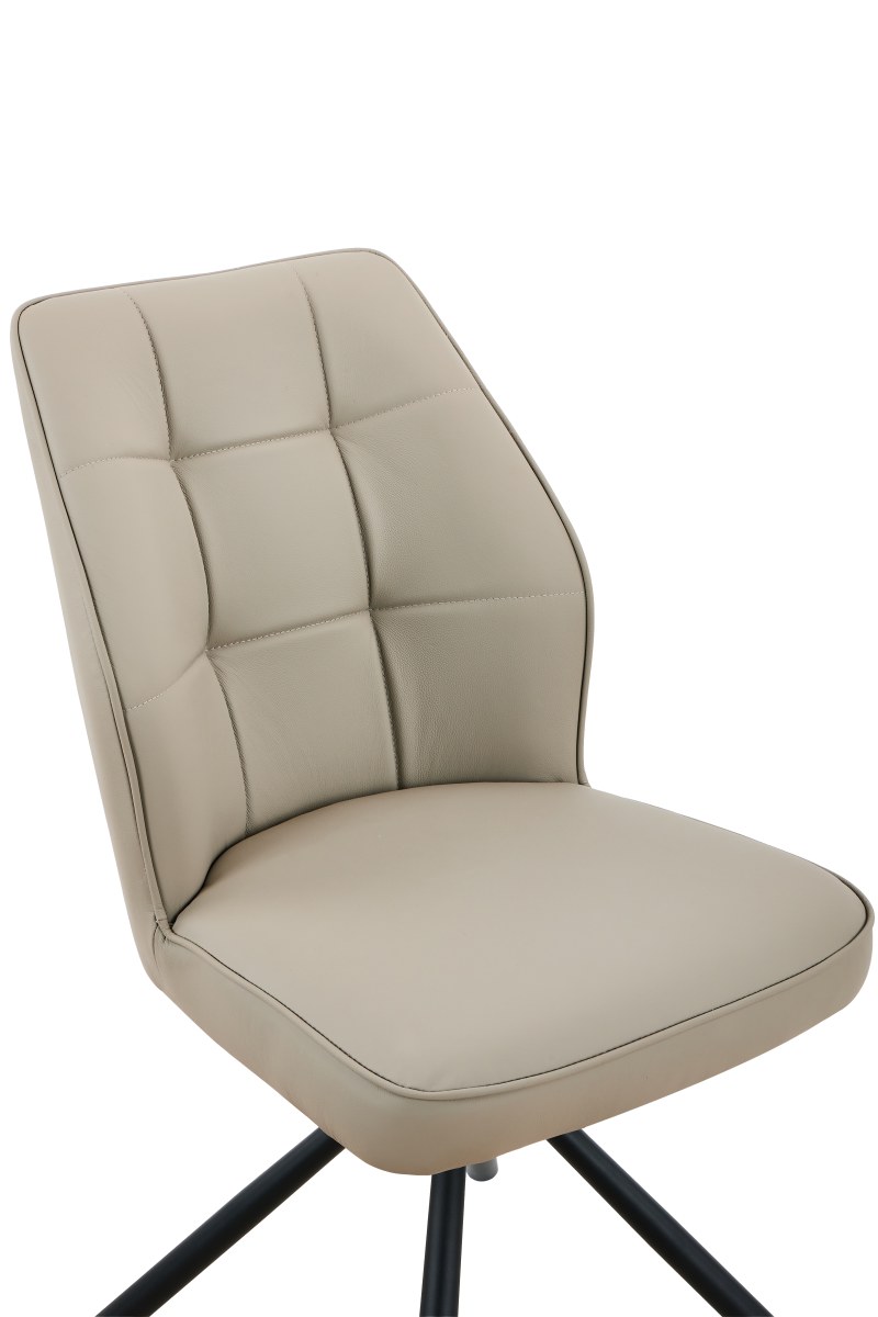 Stuhl - drehbar, Leder, Cappuccino