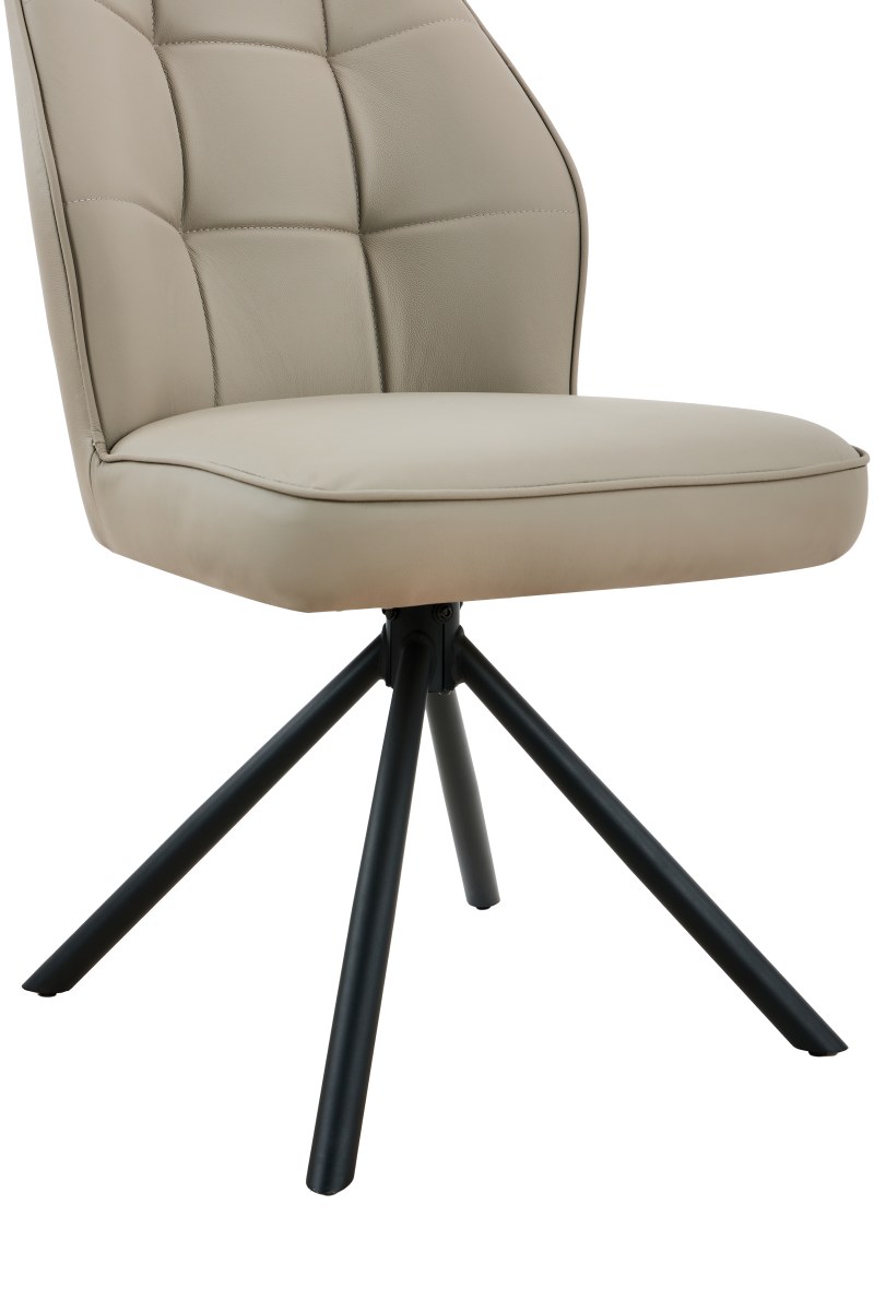 Stuhl - drehbar, Leder, Cappuccino