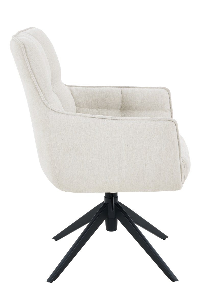 Armlehnstuhl - drehbar, höhenverstellbar, Webstoff, Beige