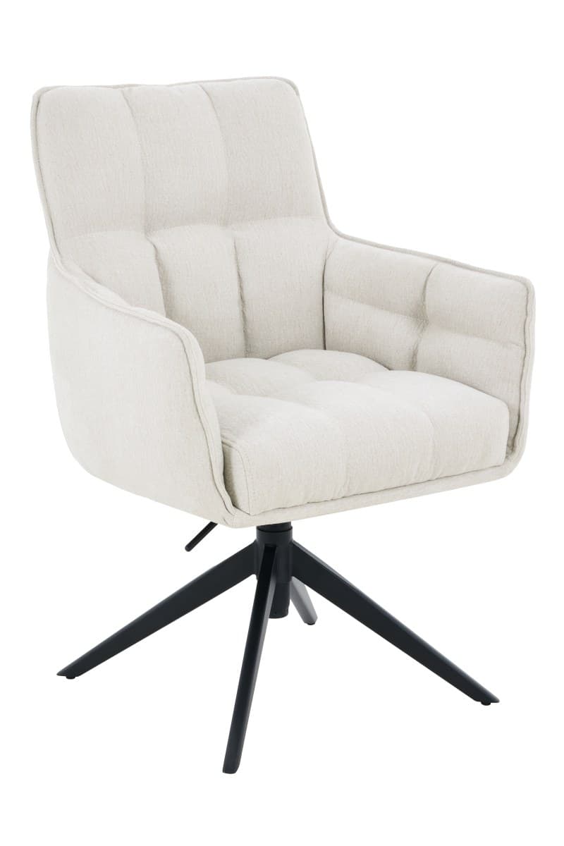 Armlehnstuhl - drehbar, höhenverstellbar, Webstoff, Beige