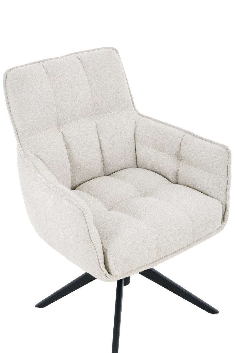 Armlehnstuhl - drehbar, höhenverstellbar, Webstoff, Beige