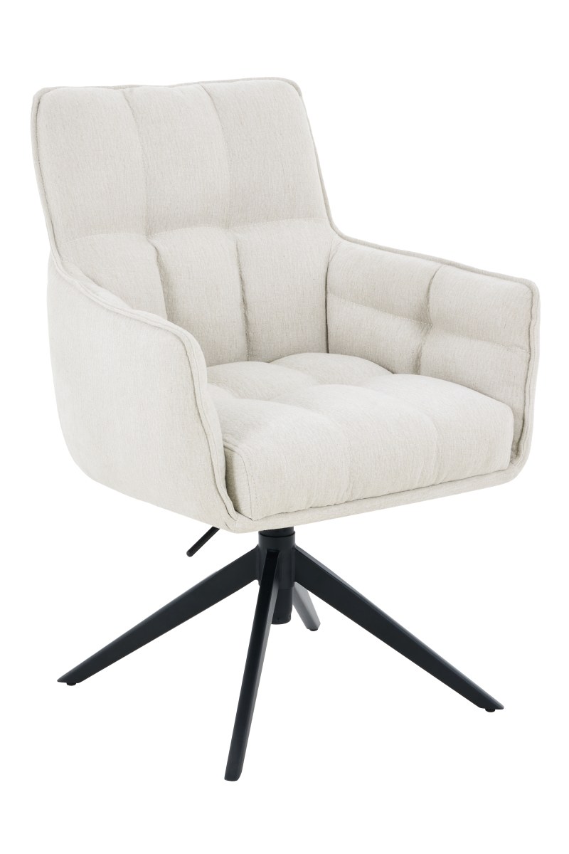 Armlehnstuhl - drehbar, höhenverstellbar, Webstoff, Beige