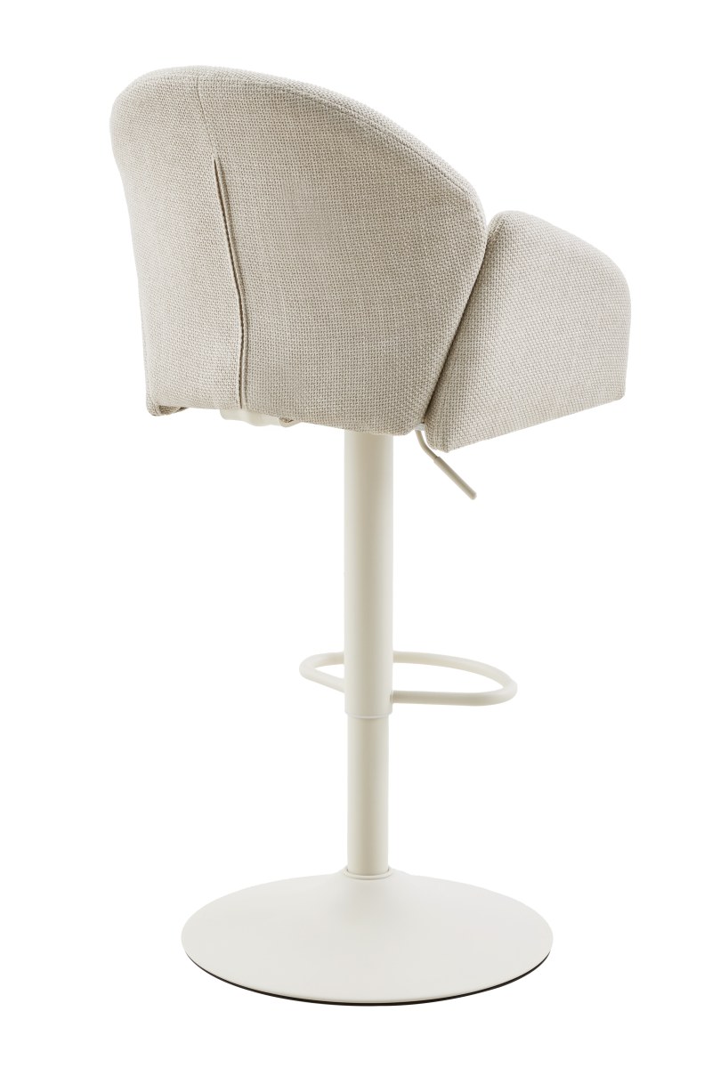 Barhocker - drehbar, höhenverstellbar, Stoff, Beige