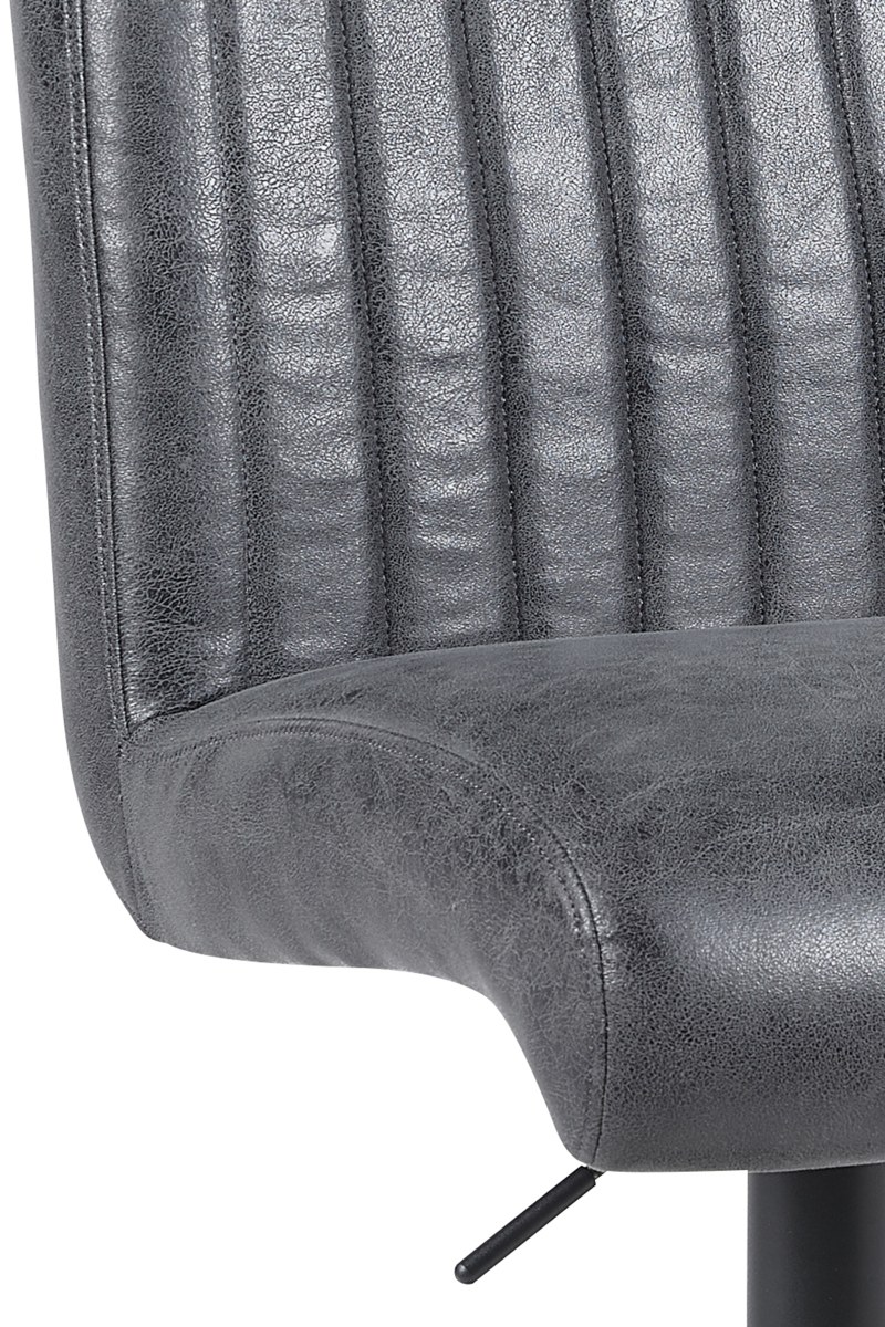 Barhocker - drehbar, höhenverstellbar, Microfaser, Vintage Anthrazit