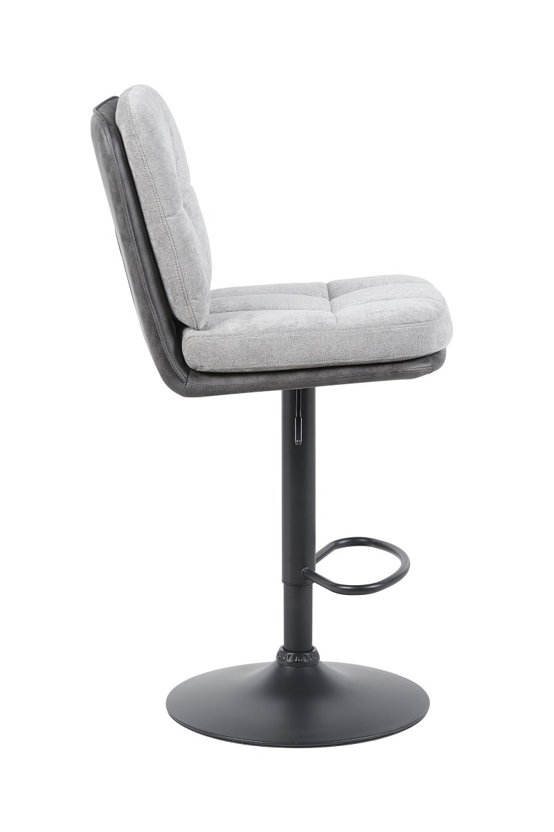 Barhocker - drehbar, höhenverstellbar, Microfaser, Grau, Vintage Anthrazit