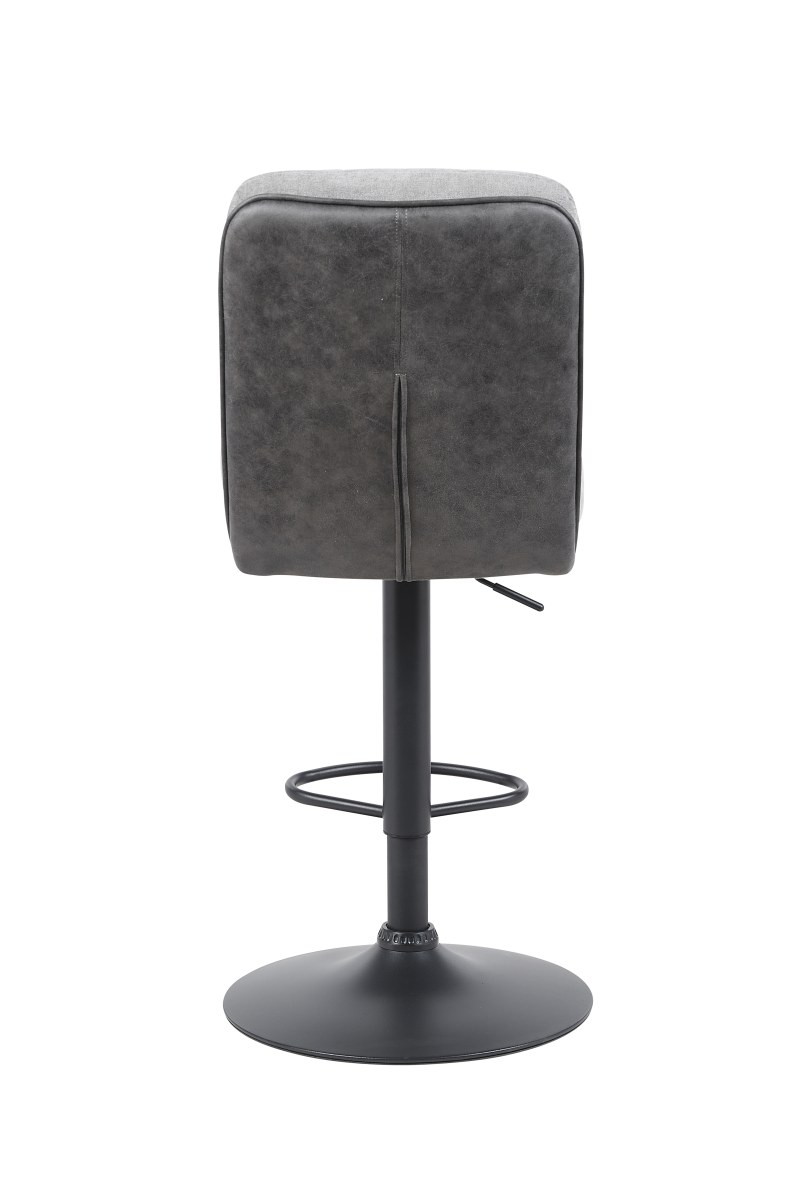 Barhocker - drehbar, höhenverstellbar, Microfaser, Grau, Vintage Anthrazit