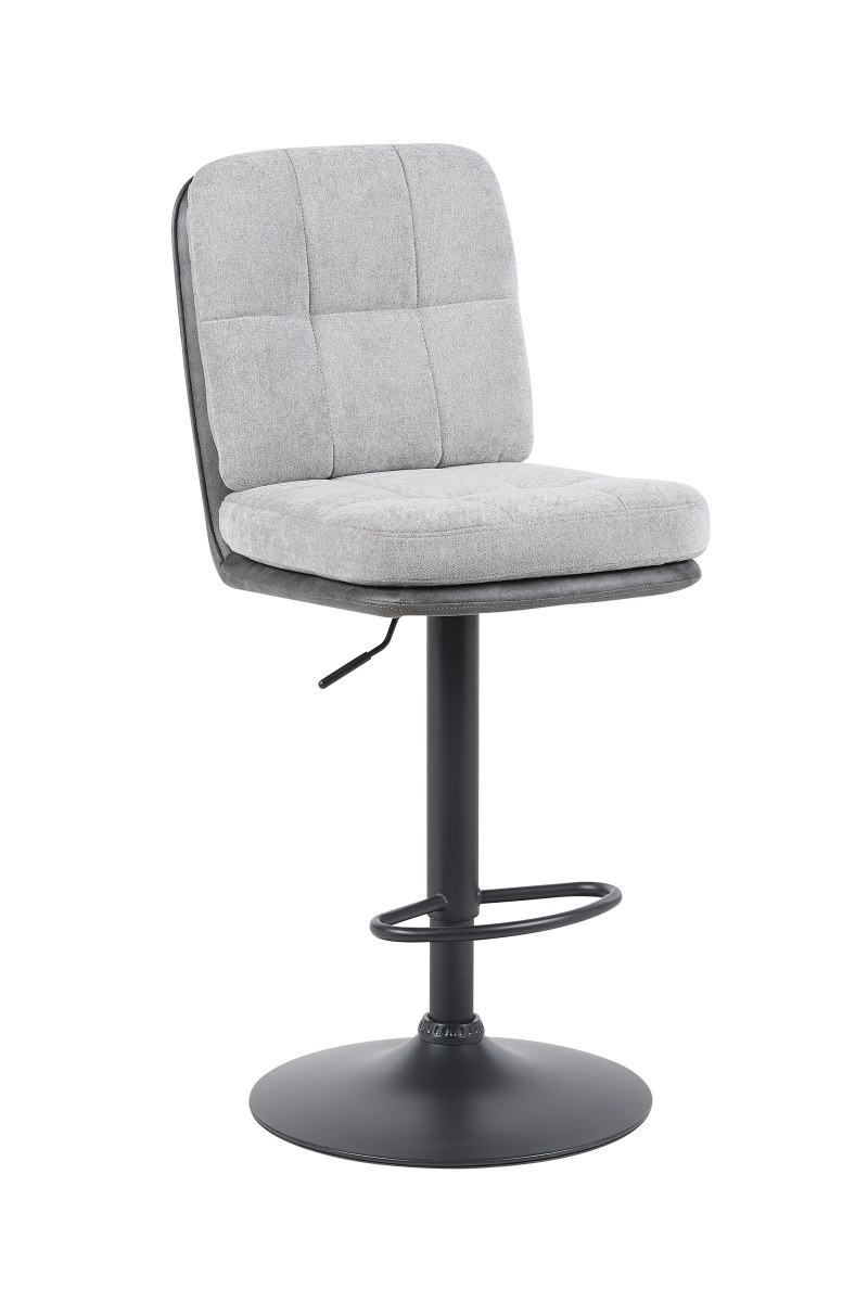 Barhocker - drehbar, höhenverstellbar, Microfaser, Grau, Vintage Anthrazit