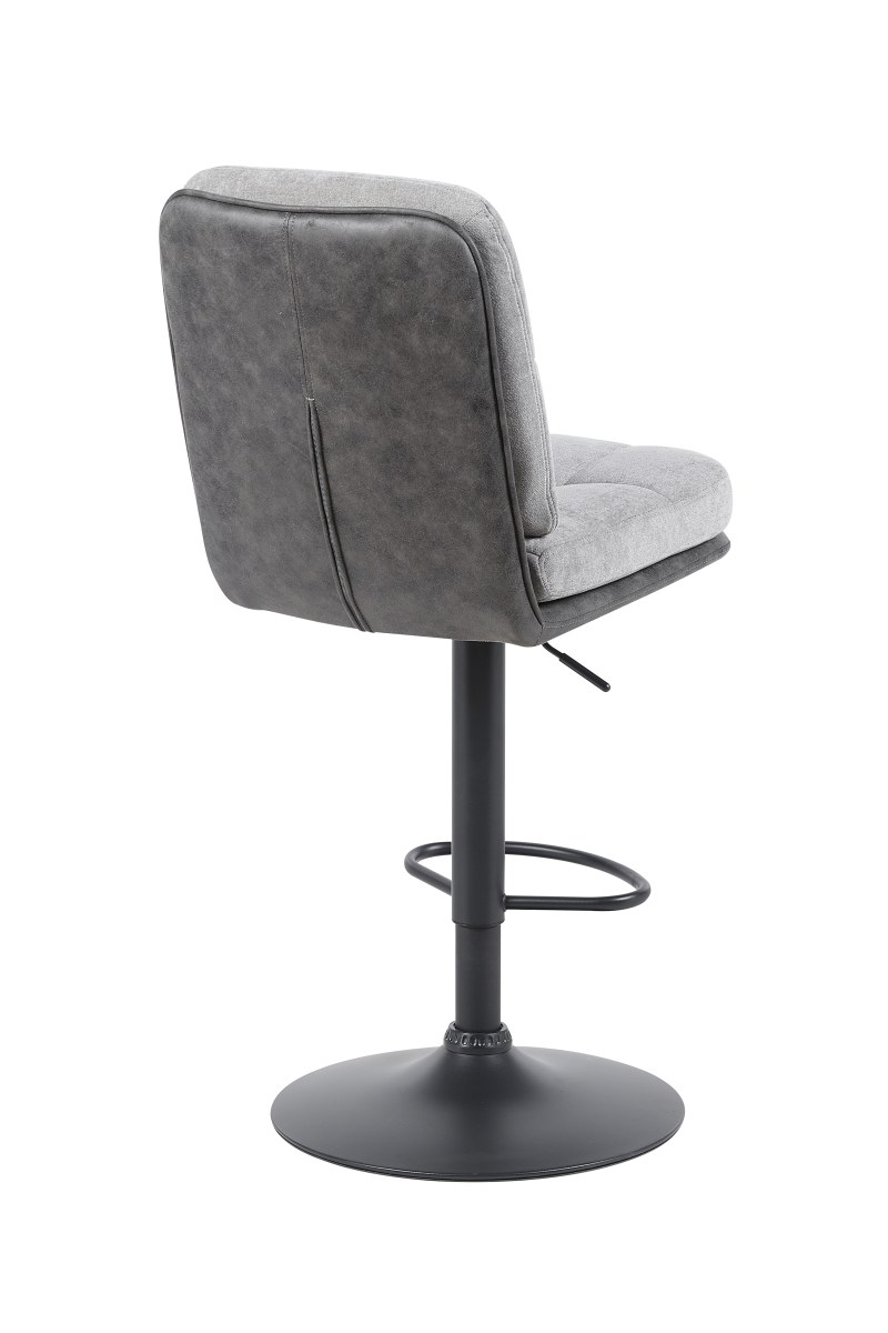 Barhocker - drehbar, höhenverstellbar, Microfaser, Grau, Vintage Anthrazit