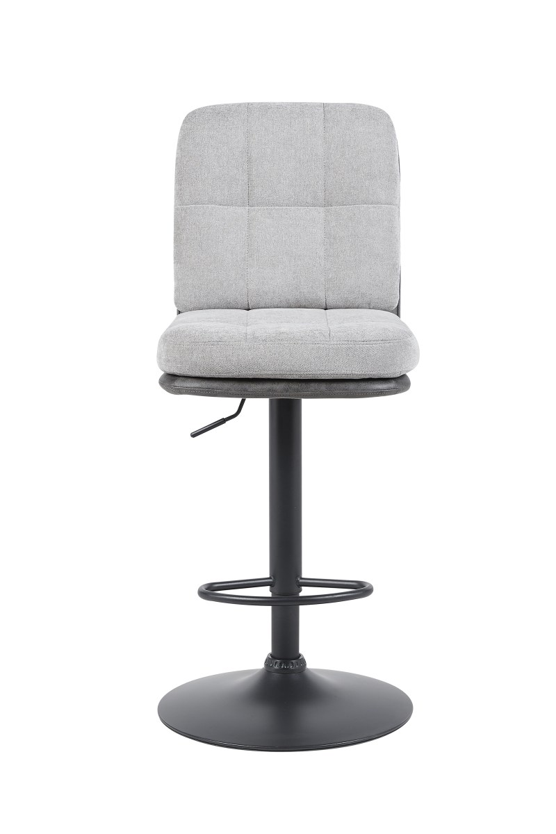 Barhocker - drehbar, höhenverstellbar, Microfaser, Grau, Vintage Anthrazit