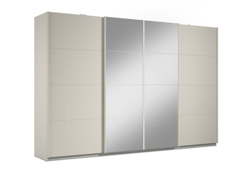 Schwebetürenschrank RIKK- B ca. 316 cm, Champagner, Spiegel