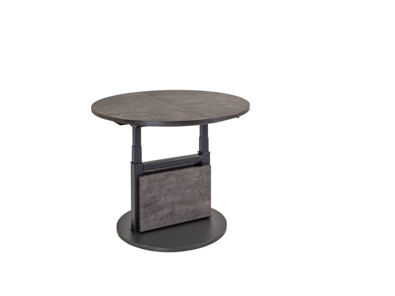 Couchtisch - höhenverstellbar/ausziehbar, LBH ca. 82-112x82x53-72 cm, Betonoptik