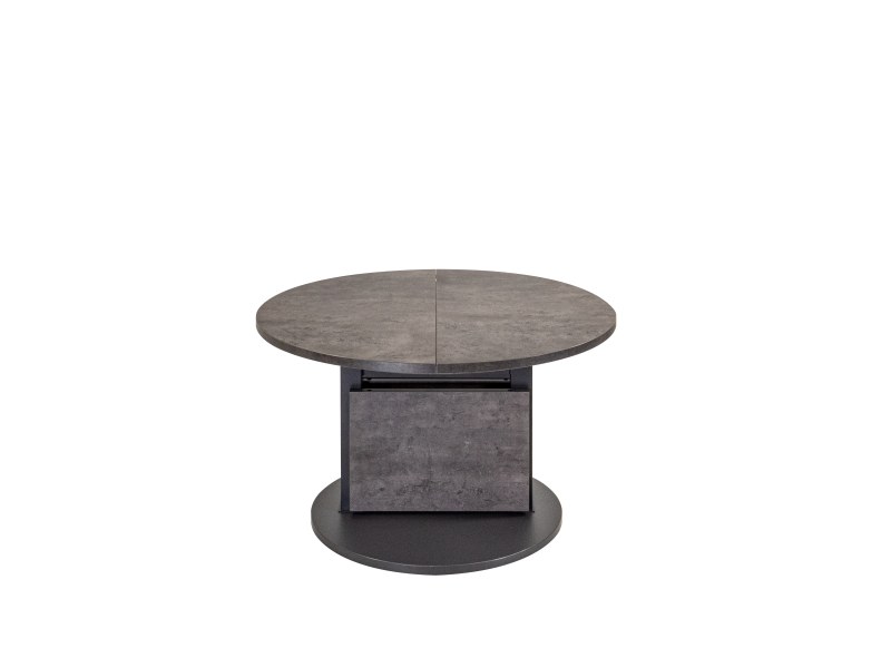 Couchtisch - höhenverstellbar/ausziehbar, LBH ca. 82-112x82x53-72 cm, Betonoptik