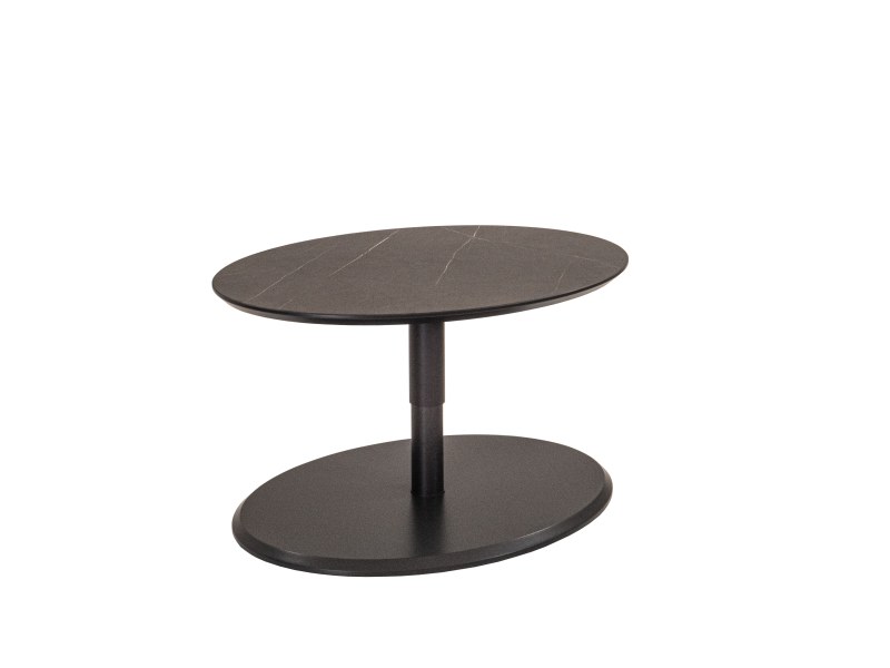 Couchtisch - höhenverstellbar, LBH ca. 80x60x47-65 cm, Marmoroptik