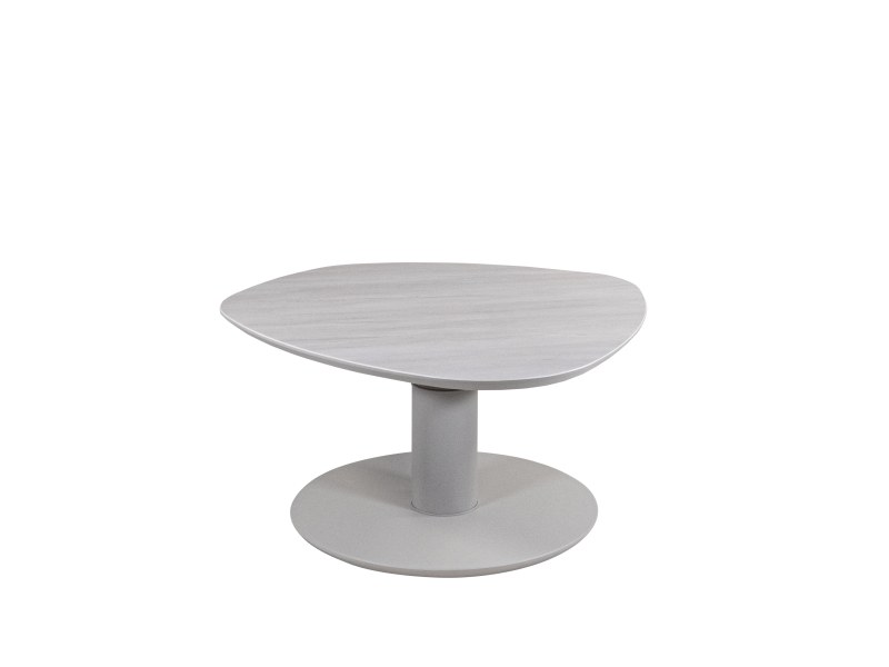 Couchtisch - höhenverstellbar, Durchmesser ca. 80 cm, Steingrau