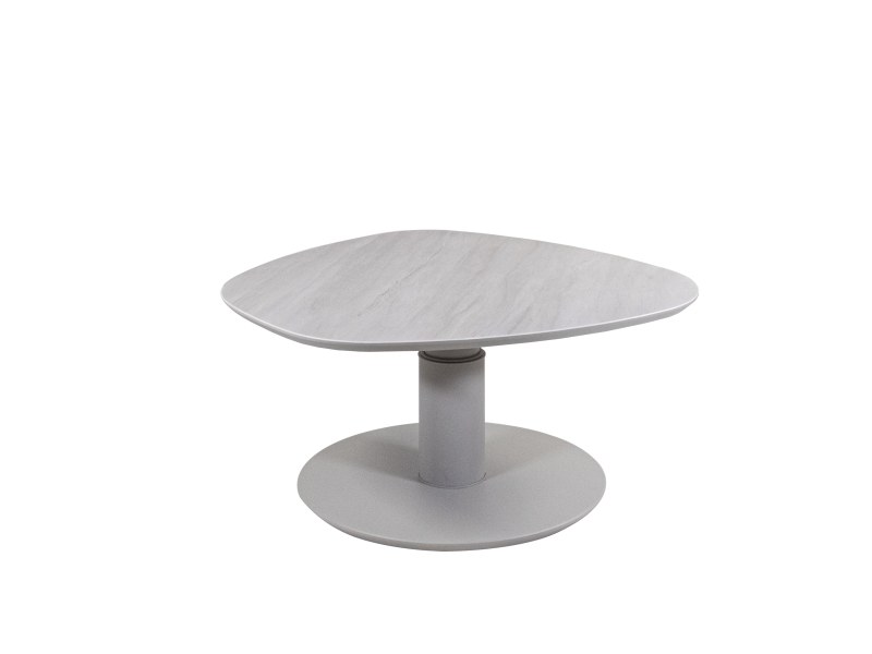 Couchtisch - höhenverstellbar, Durchmesser ca. 80 cm, Steingrau