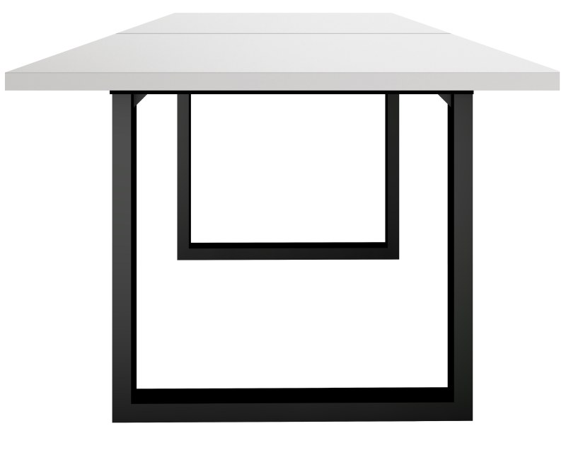 Esstisch - ausziehbar, LB ca. 140x90 cm, Weiß, Schwarz