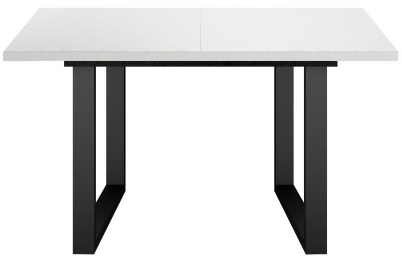 Esstisch - ausziehbar, LB ca. 140x90 cm, Weiß, Schwarz
