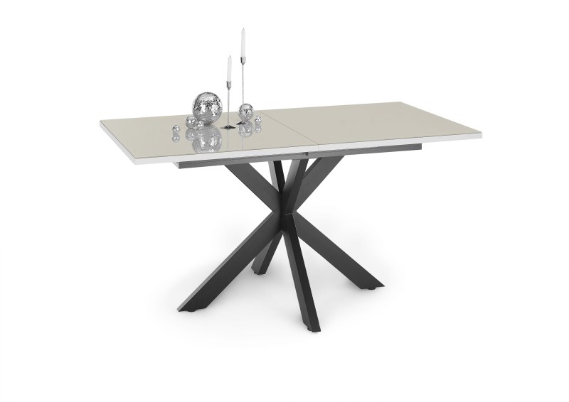 Esstisch - ausziehbar, LB ca. 160x90 cm, Kaschmir, Schwarz
