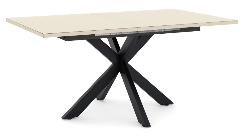 Esstisch - ausziehbar, LB ca. 160x90 cm, Kaschmir, Schwarz
