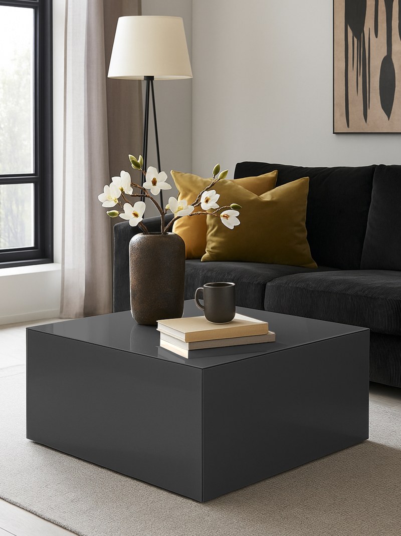 Couchtisch - LB ca. 75x75 cm, Anthrazit