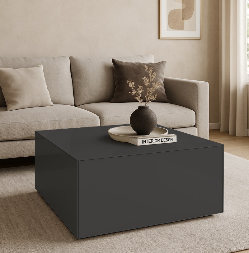 Couchtisch - LB ca. 75x75 cm, Anthrazit