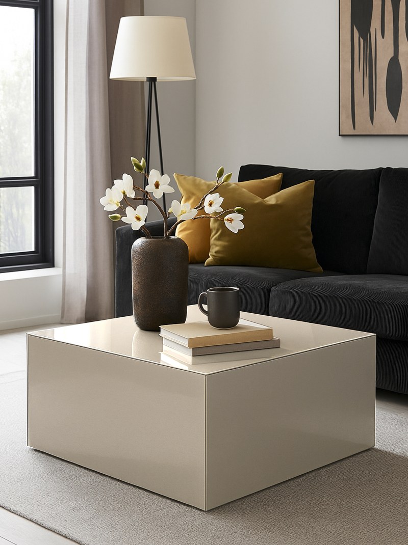 Couchtisch - LB ca. 75x75 cm, Kaschmir