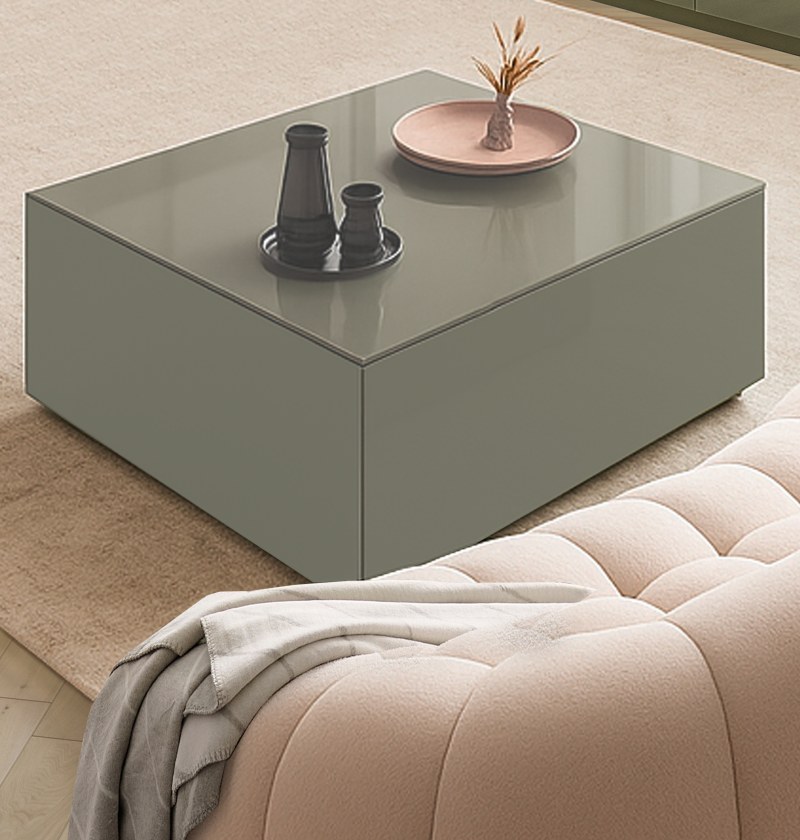Couchtisch - LB ca. 75x75 cm, Olivgrün