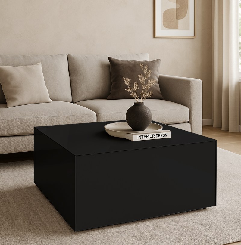 Couchtisch - LB ca. 75x75 cm, Schwarz