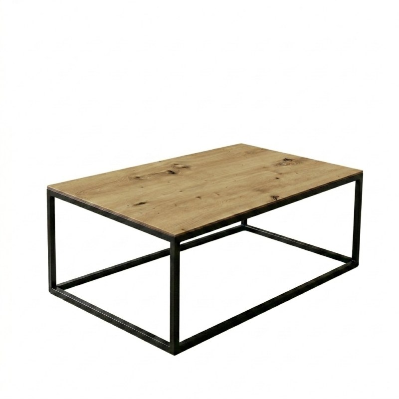 Couchtisch - LB ca. 100x60 cm, Asteiche, Schwarz